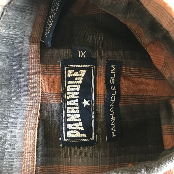 Panhandle Slim Pearl snap Plaid Buttonup shirt  XL - Picture 4 of 5